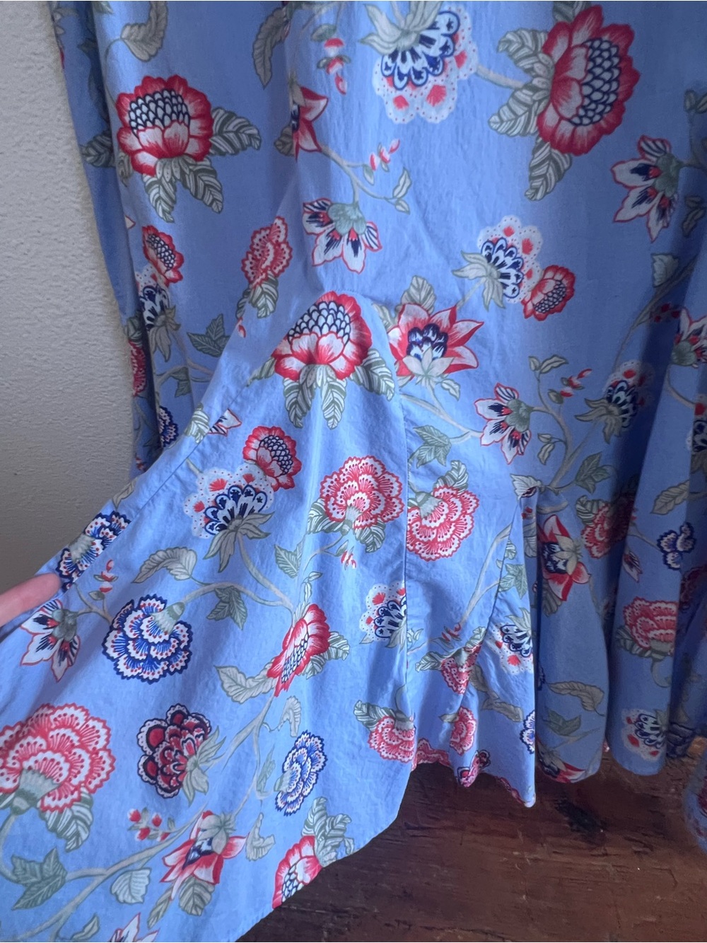 LOFT Blue Floral Maxi Skirt - Picture 6 of 9